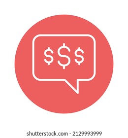 Budget discussion Vector icon which is suitable for commercial work and easily modify or edit it

