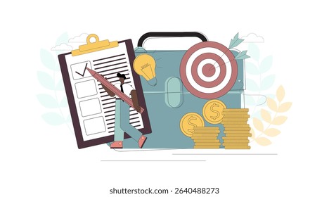 Budget distribution. SEO. Achievements of goals. Financial success. Business analytics. Audit