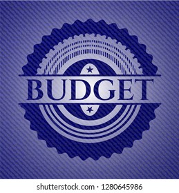 Budget emblem with jean texture
