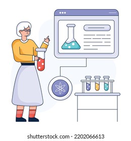 Budget estimate flat illustration, customizable design 
