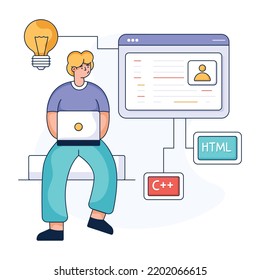 Budget estimate flat illustration, customizable design 