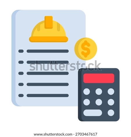 Budget Estimate Icon Flat Style Vector Illustration