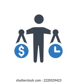 Icono de estimación presupuestaria (ilustración vectorial)