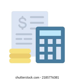 Budget Estimate icon vector image. Can also be used for Project Management. Suitable for mobile apps, web apps and print media.