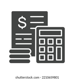 Budget Estimate icon vector image. Can also be used for Project Management. Suitable for mobile apps, web apps and print media.