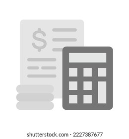Imagen vectorial del icono Estimación de presupuesto. También se puede utilizar para la administración de proyectos. Adecuado para aplicaciones móviles, aplicaciones web y medios impresos.