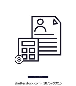 Budget Estimate vector icon, Budget Estimate Vector illustration