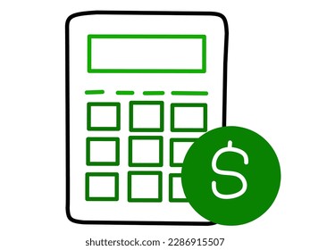 Budget Estimation icon isolated on white background element. Icon Flat Style Vector illustration.