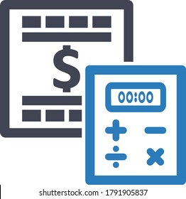 Budget financial Planning icon (Vector illustration)