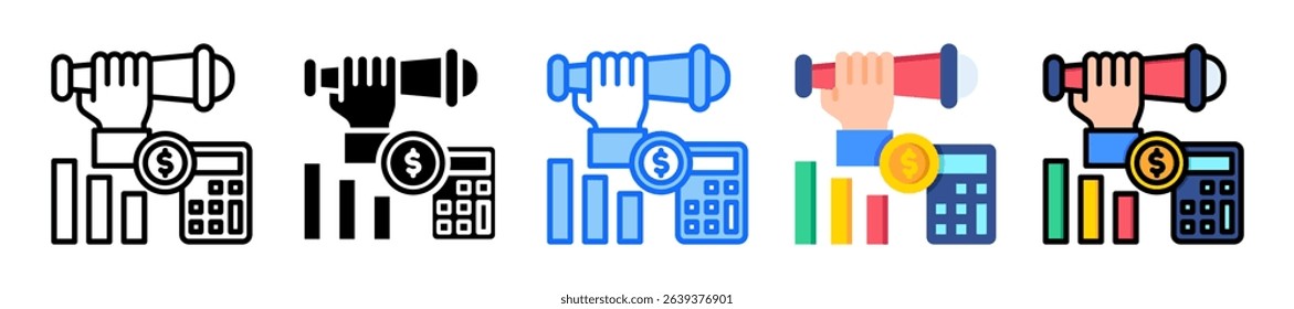 Budget Forecast Icon Element For Design
