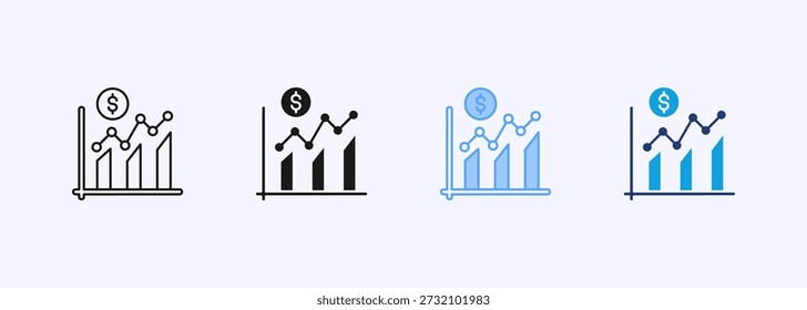 Budget Forecast Icon Set Multistyle Various Collection Element For Design