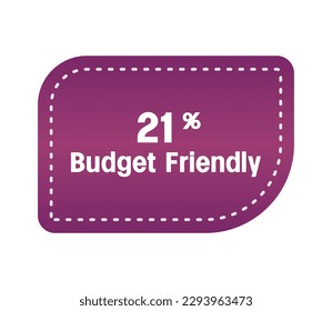 Budgetfreundliche prozentuale Vektorgrafik, Illustration von Warnzeichen Banner. Elegantes Design mit Farbverlauf-Farben einzeln auf weißem Hintergrund