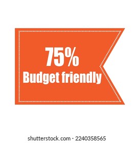 Budget Friendly sign tag banner vector art illustration Isolated on White Background