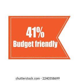 Budget Friendly sign tag banner vector art illustration Isolated on White Background