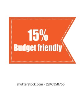 Budget Friendly sign tag banner vector art illustration Isolated on White Background
