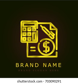Budget golden metallic logo