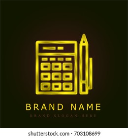 Budget golden metallic logo