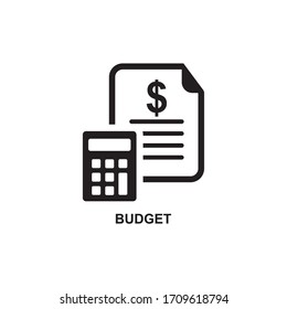 BUDGET ICON , COMMERCIAL ICON VECTOR