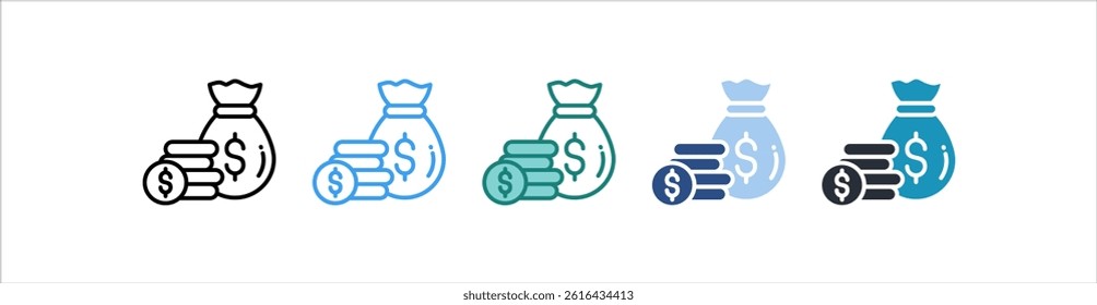 Budget Icon In Different Style Vector