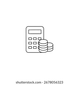 Ícone de orçamento design de vetor plano.