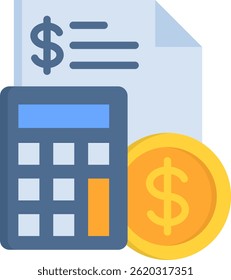 Budget Icon Flat Vector Illustration