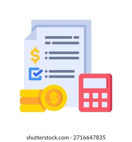 Flachbild-Vektorgrafik des Budgetsymbols
