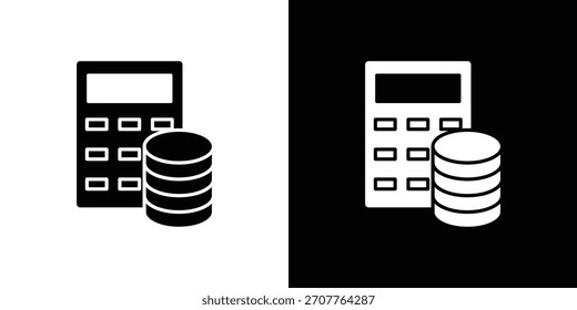 Budget-Symbol Linie Kunst bearbeitbaren Strich und solide Sammlung für App-Design