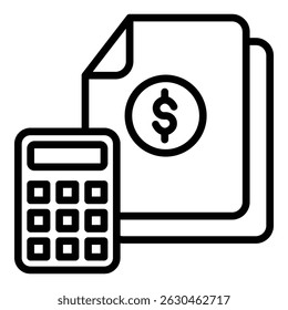 Budget Icon Line Style For Various Design Purposes