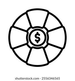 Budget icon line vector illustration on white background.