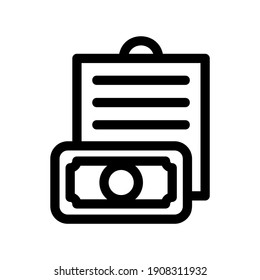 icono presupuestario o logotipo símbolo de signo aislado ilustración vectorial - iconos vectoriales de estilo negro de alta calidad
