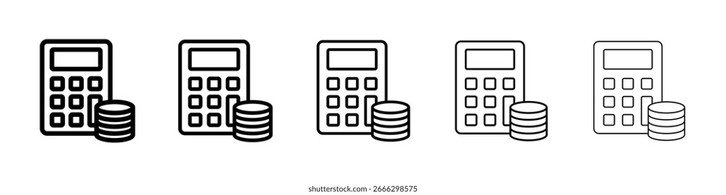 Budget-Symbol-Logo in Strichlinien-Kollektion