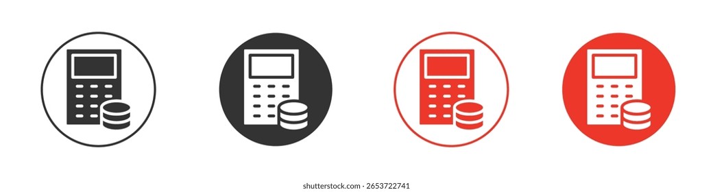 Icono del presupuesto para el logotipo, símbolo de la muestra del Vector para el diseño