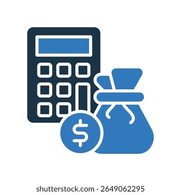 Icono de presupuesto Ilustración vectorial mixta