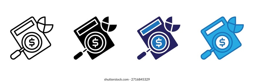 Budget Icon Multi Style Vector Illustration