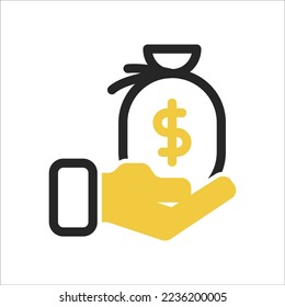 icono de presupuesto en fondo aislado. conjunto de iconos financieros