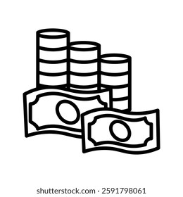 Budget icon on white background