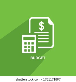 Budgetsymbol, Immobiliensymbol, Vektorgrafik