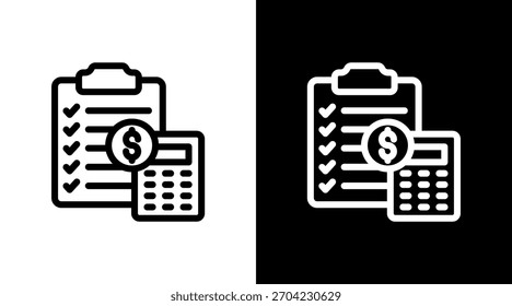 Orçamento Com Design De Conjunto De Ícones