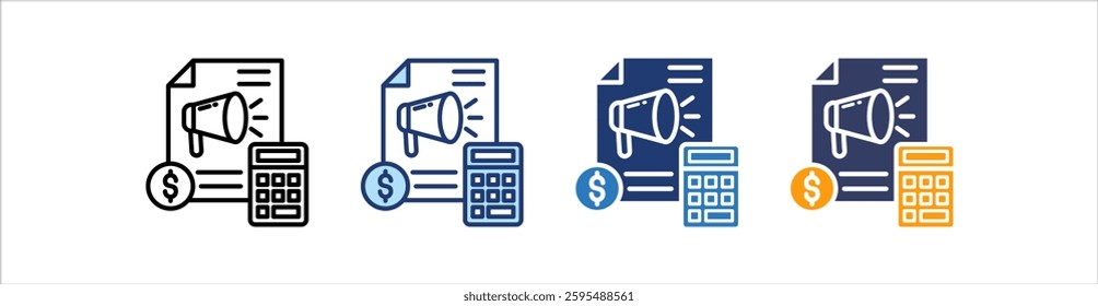 Budget Icon Set Multiple Style Collection
