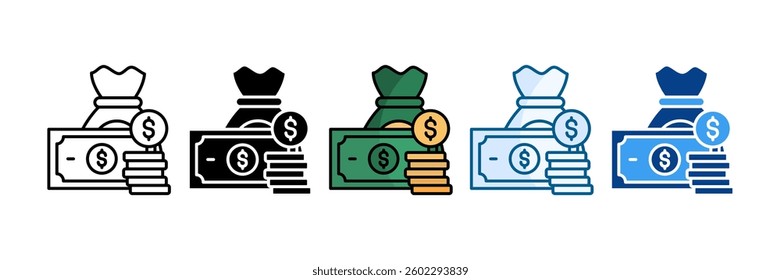Budget Icon Set Multiple Style Collection