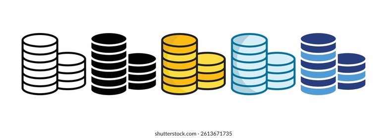 Budget Icon Set Multiple Style Collection