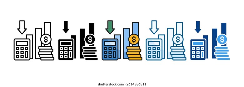 Budget Icon Set Multiple Style Collection