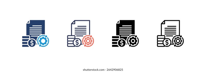 Budget Icon set multiple style collection