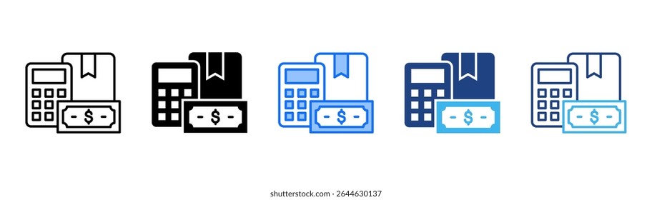 Budget icon set multiple style collection