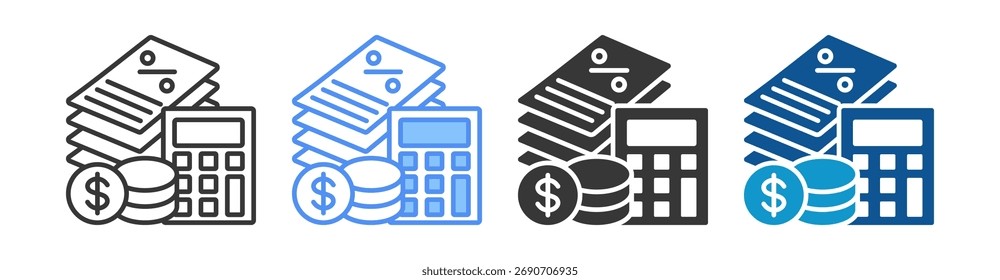 Budget Icon Set Multiple Style Collection