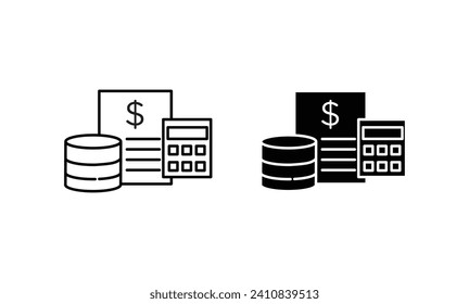 Budget icon set. Vector illustration