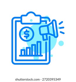Icono de presupuesto en forma Ilustración vectorial
