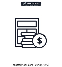 budget icon symbol template for graphic and web design collection logo vector illustration