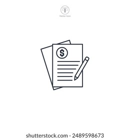 Budget Icon theme symbol vector illustration isolated on white background