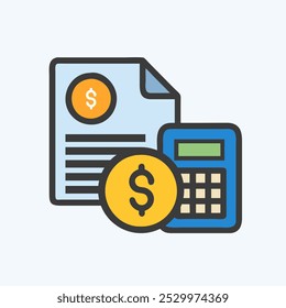 Budget icon vector art image.